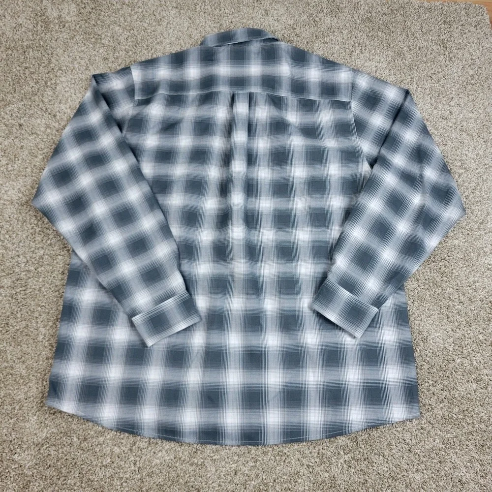 Dixxon Flannel Company Social Distortion Mens 2XL Gray Plaid Pearl Snap LS - Picture 3 of 6